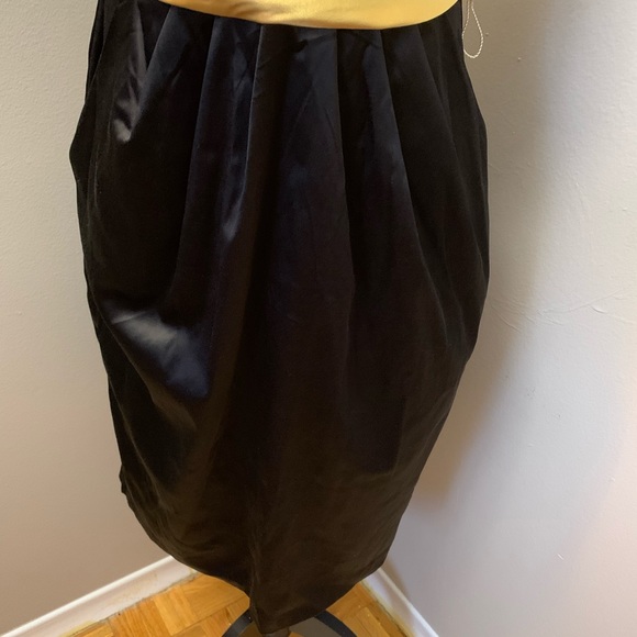 JOLIE | Gold Sequins and Black Satin Dress. - Picture 3 of 9